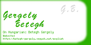 gergely betegh business card